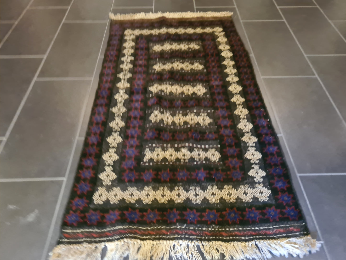 Antiker Handgeknüpfter Perserteppich Belutsch Orientteppich Sammlerstück 153x85cm