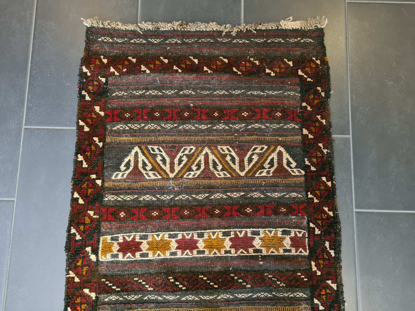 Antiker Handgeknüpfter Perser Teppich Belutsch Orientteppich Sammlerstück 179x72cm