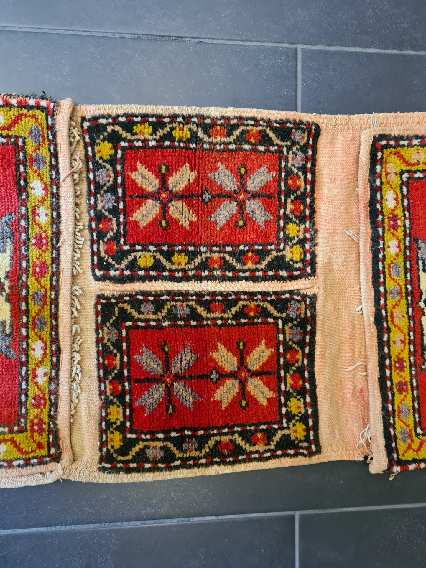 Antiker Handgeknüpfter Perser Teppich Satteltasche Orientteppich Sammlerstück 134x48cm