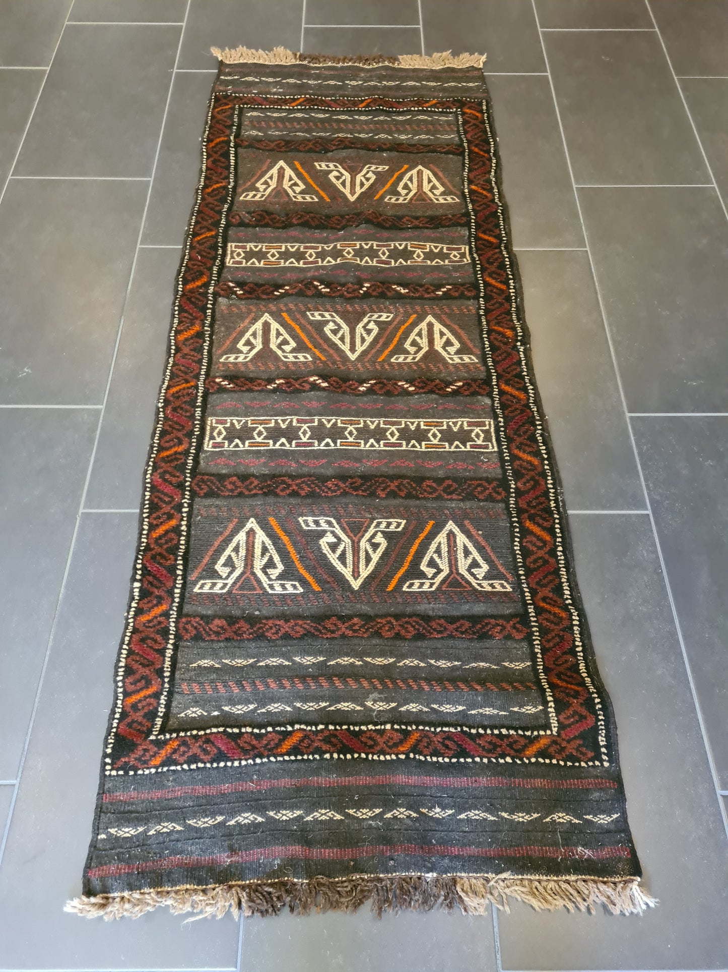 Antiker Handgeknüpfter Perser Teppich Belutsch Orientteppich Sammlerstück 177x60cm