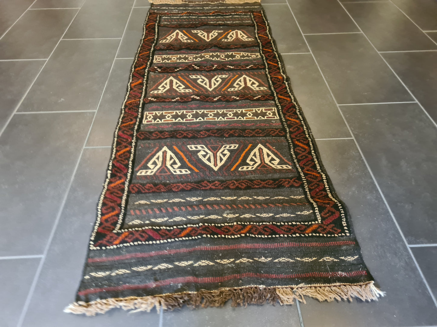 Antiker Handgeknüpfter Perser Teppich Belutsch Orientteppich Sammlerstück 177x60cm