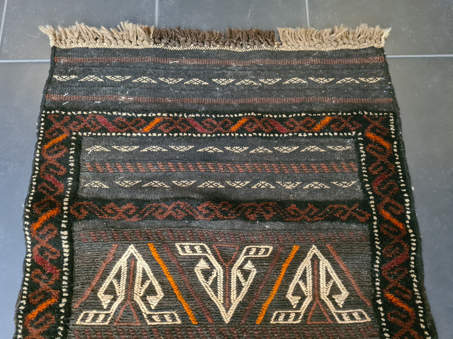 Antiker Handgeknüpfter Perser Teppich Belutsch Orientteppich Sammlerstück 177x60cm