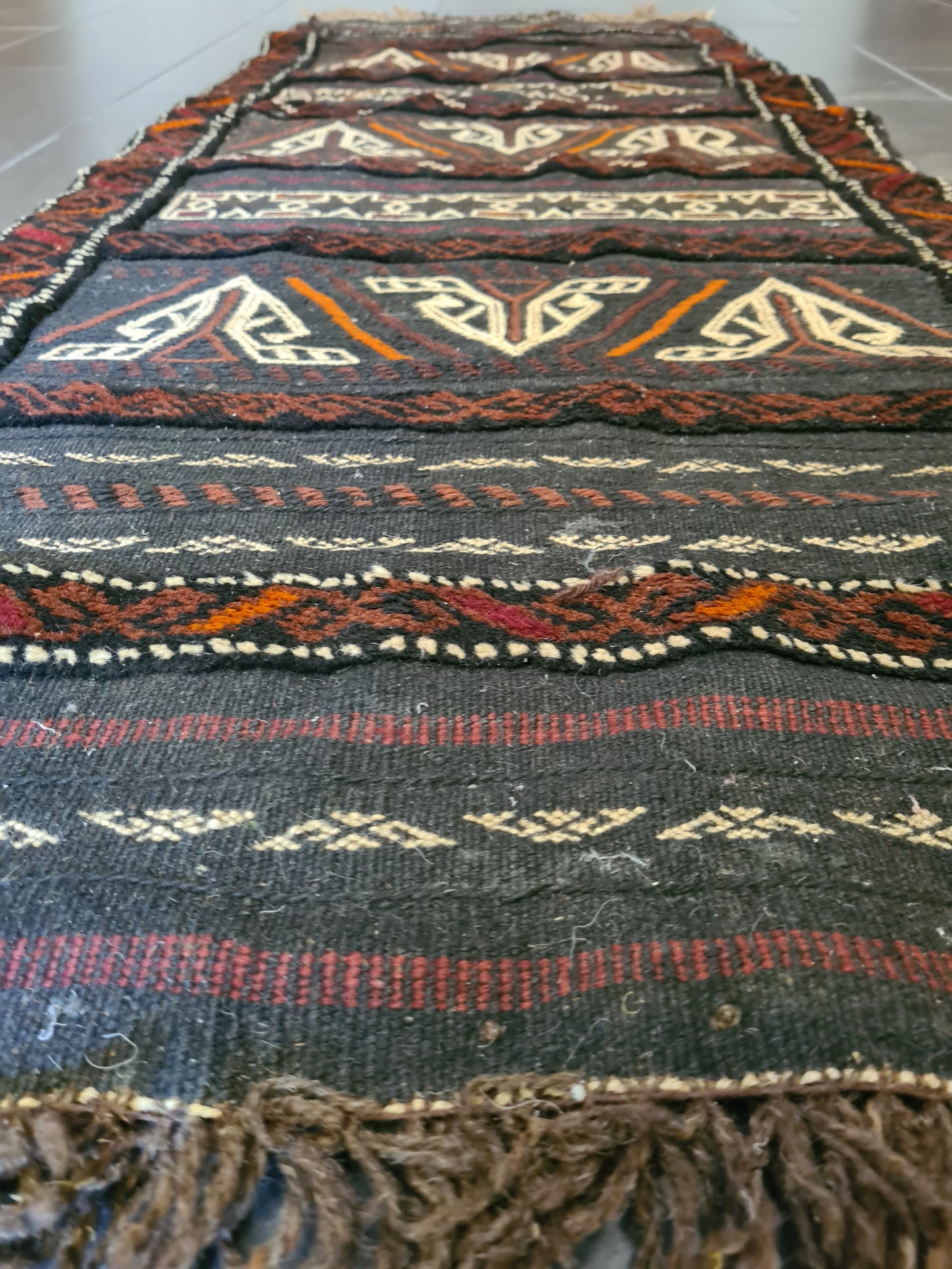 Antiker Handgeknüpfter Perser Teppich Belutsch Orientteppich Sammlerstück 177x60cm