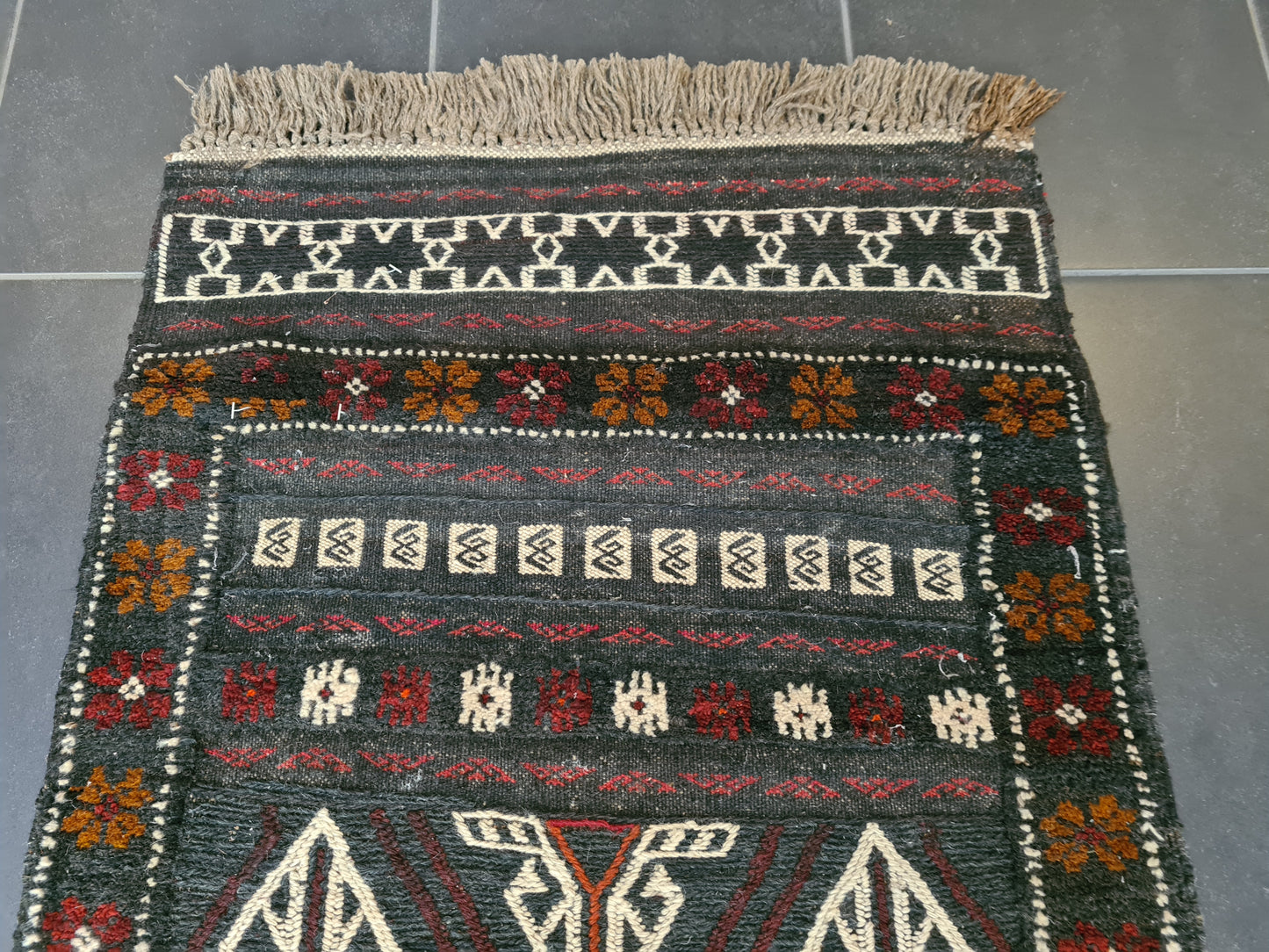 Antiker Handgeknüpfter Perser Teppich Belutsch Orientteppich Sammlerstück 177x66cm