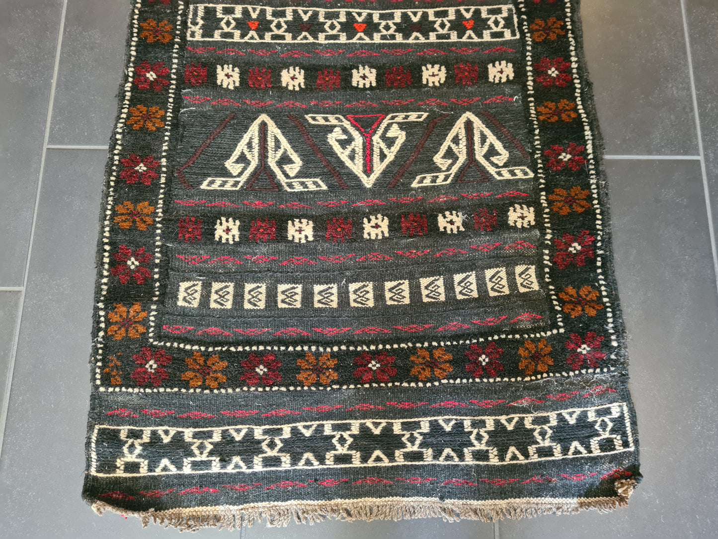 Antiker Handgeknüpfter Perser Teppich Belutsch Orientteppich Sammlerstück 177x66cm