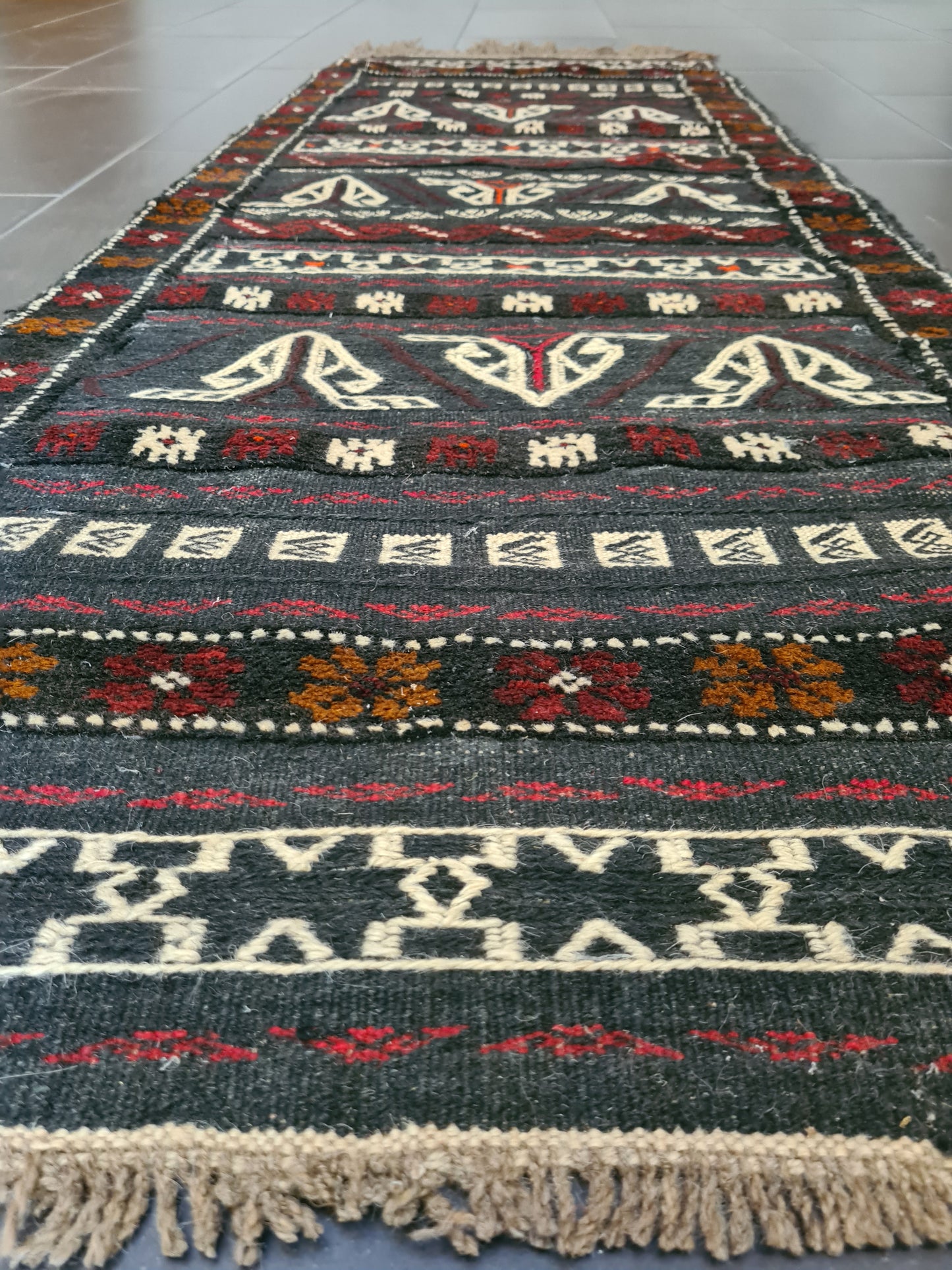 Antiker Handgeknüpfter Perser Teppich Belutsch Orientteppich Sammlerstück 177x66cm