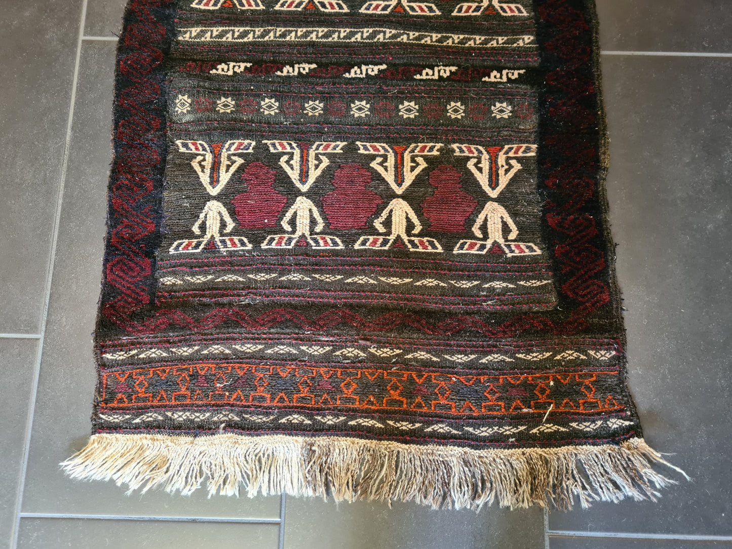 Antiker Handgeknüpfter Perser Teppich Belutsch Orientteppich Sammlerstück 182x64cm