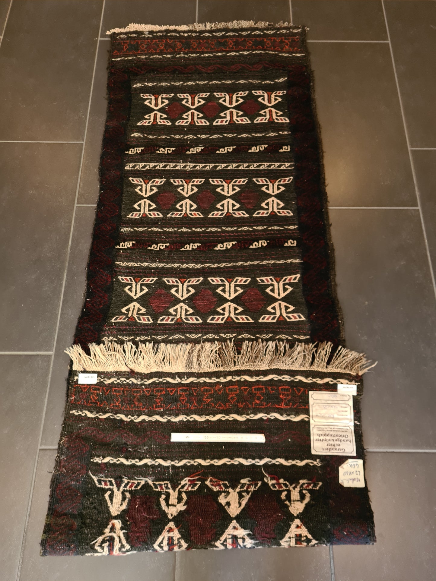 Antiker Handgeknüpfter Perser Teppich Belutsch Orientteppich Sammlerstück 182x64cm