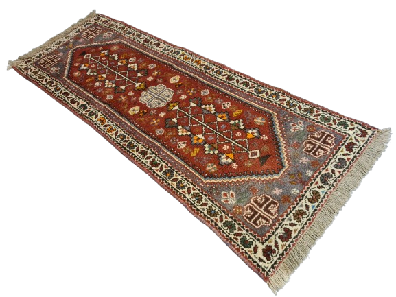 Antiker Handgeknüpfter Perser Teppich Orientteppich Shiraz 200x76cm