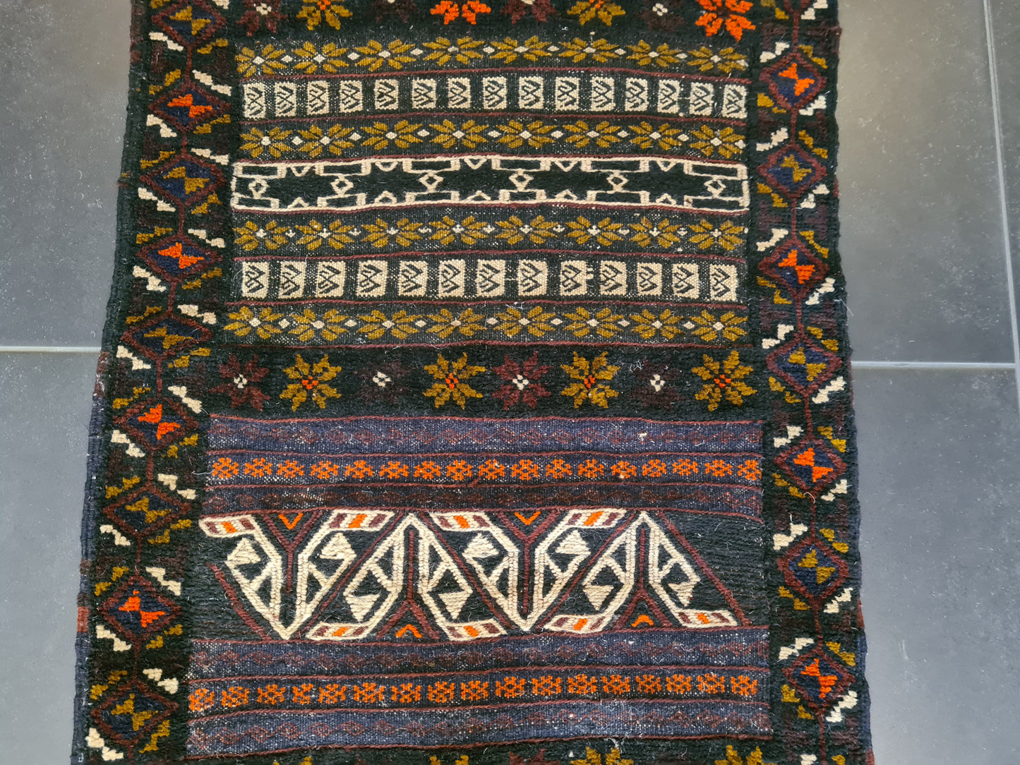 Antiker Handgeknüpfter Perser Teppich Belutsch Orientteppich Sammlerstück 190x64cm