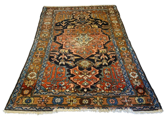 Antiker Handgeknüpfter Perser Teppich Orientteppich Malaya 186x137cm