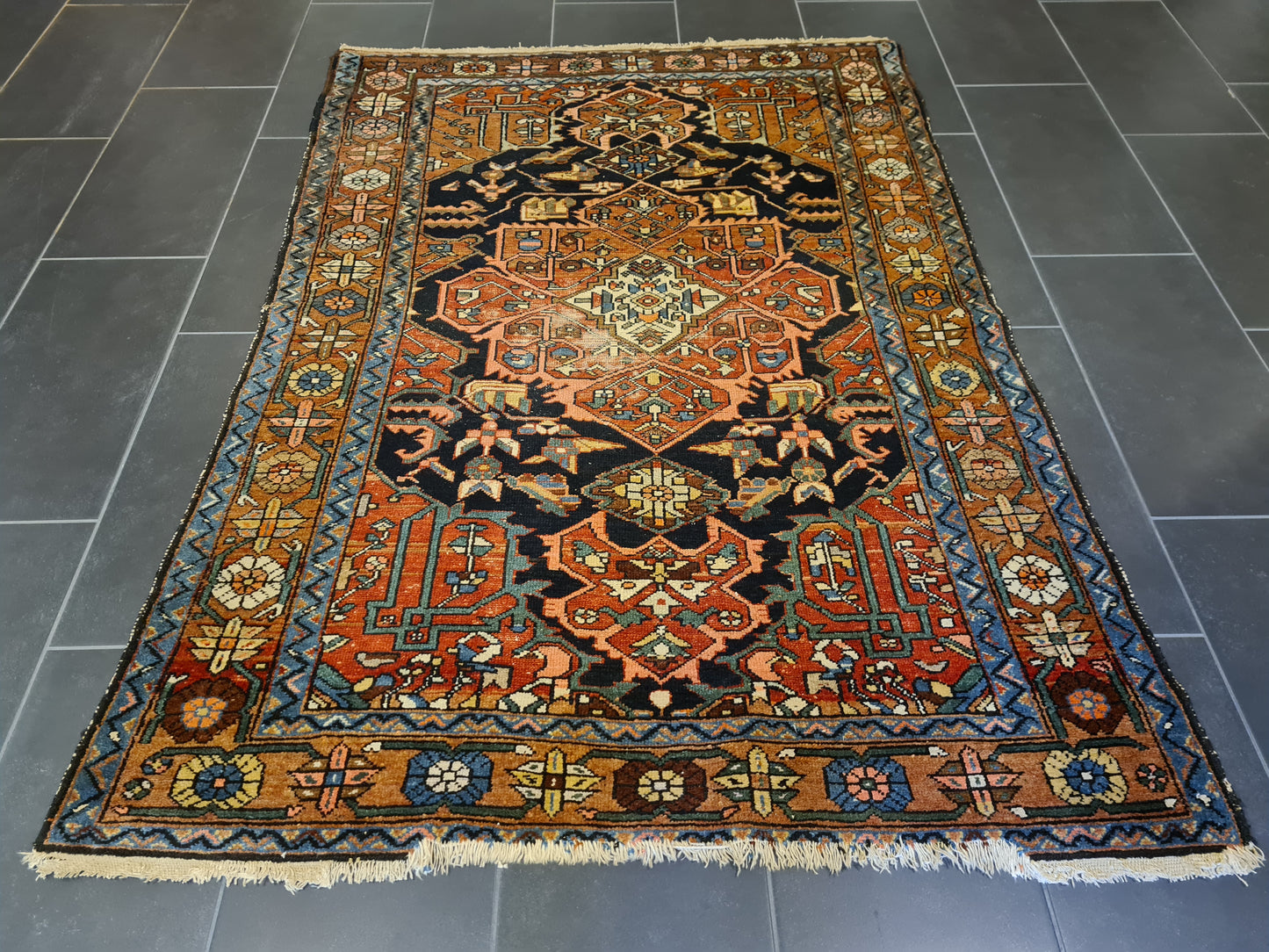 Antiker Handgeknüpfter Perser Teppich Orientteppich Malaya 186x137cm