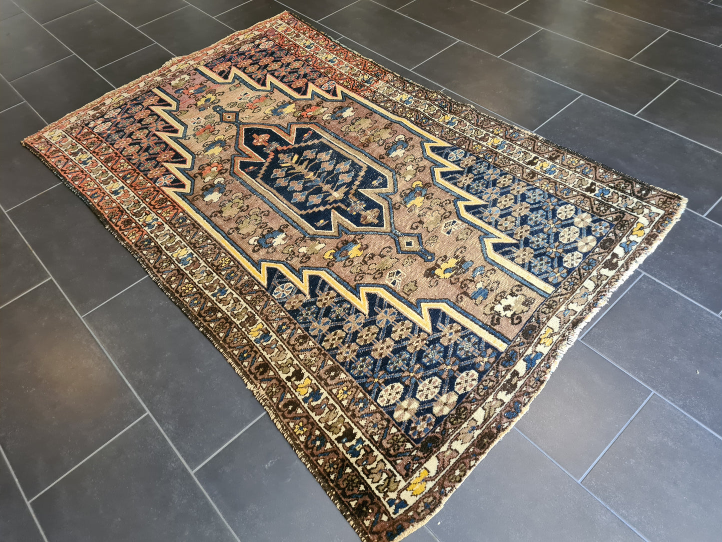 Antiker Handgeknüpfter Perser Teppich Malaya Orientteppich 202x134cm