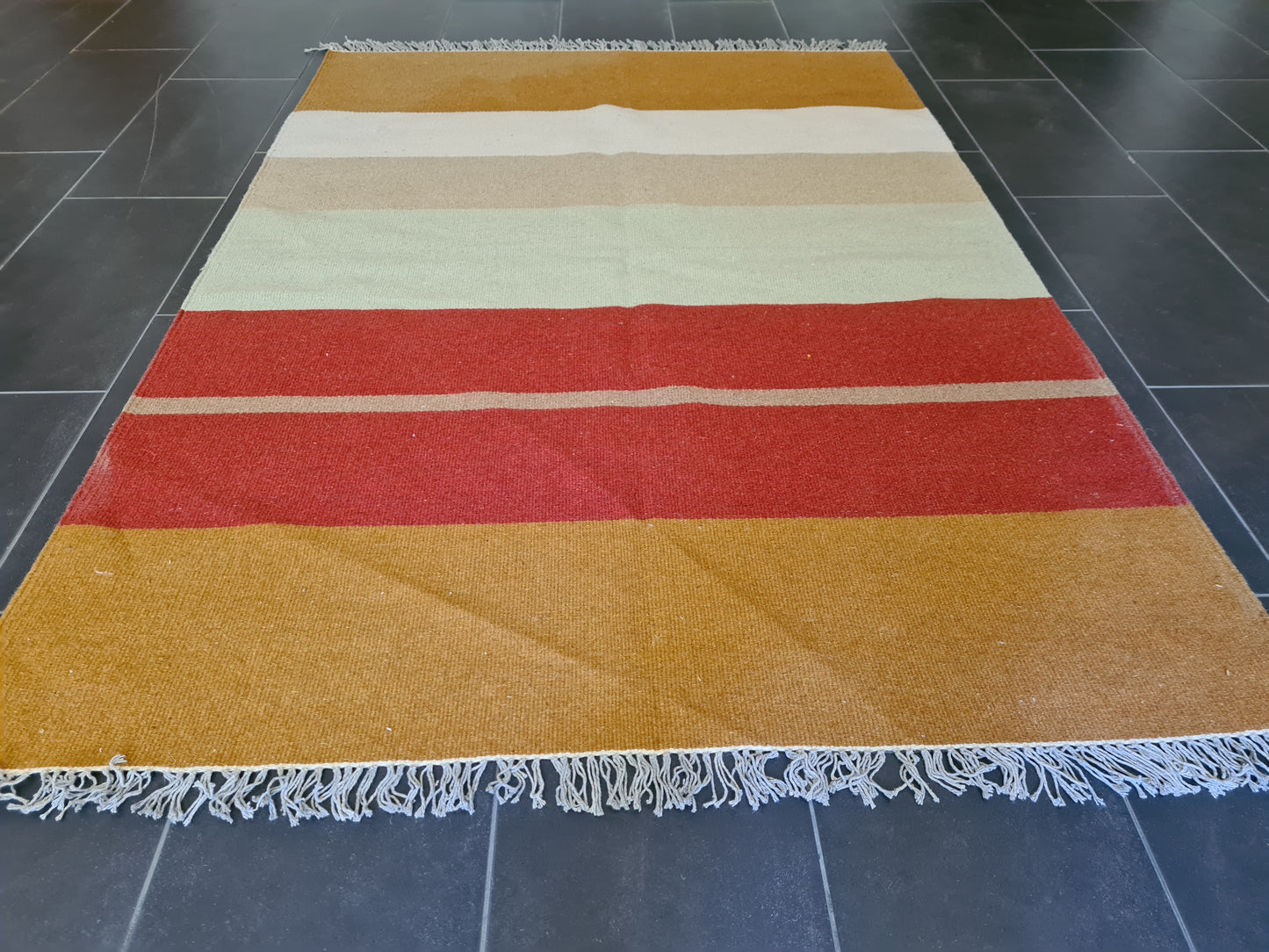 Feiner Handgeknüpfter Perser Teppich Orientteppich Kelim 201x141cm