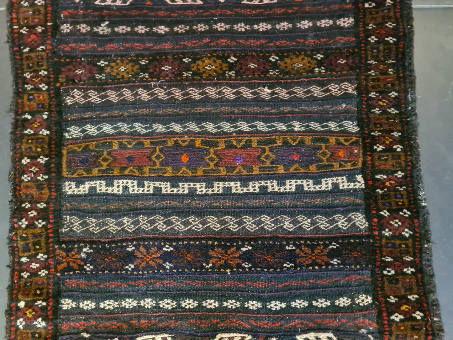 Antiker Perser Teppich Belutsch Handgeknüpfter Orientteppich Sammlerstück 190x68cm