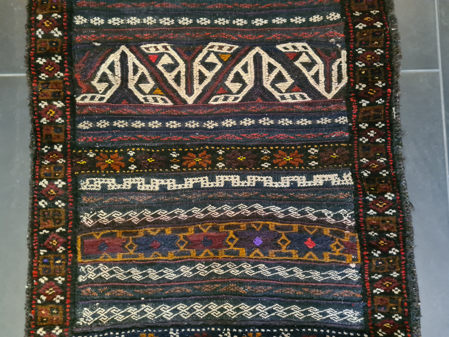 Antiker Perser Teppich Belutsch Handgeknüpfter Orientteppich Sammlerstück 190x68cm