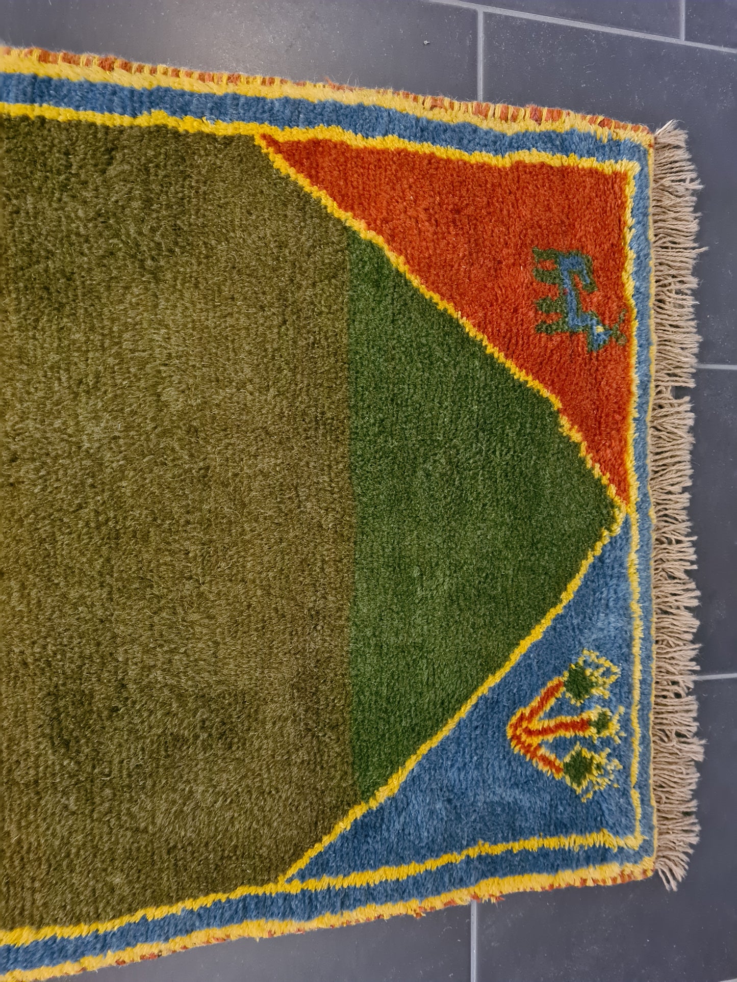 Edler handgeknüpfter Perser Teppich Orientteppich Gabbeh Läufer 304x71cm