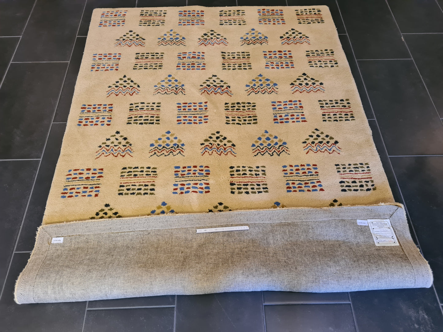 Feiner Handgetupfter Perser Teppich Gabbeh Orientteppich 196x139cm