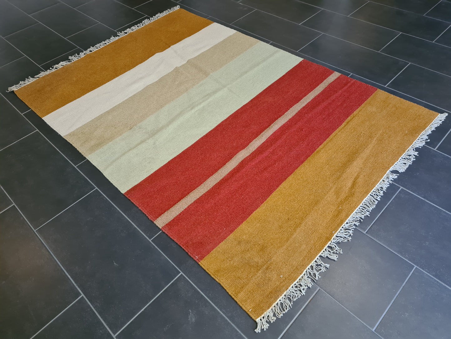 Feiner Handgeknüpfter Perser Teppich Orientteppich Kelim 201x140cm