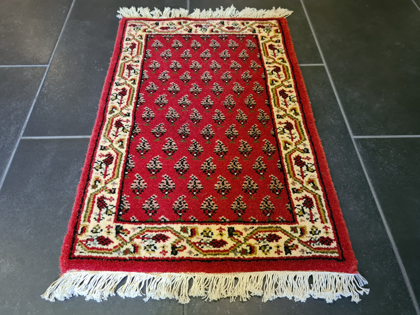 Edler Handgeknüpfter Perser Teppich Orientteppich Sarough Mir 61x41cm