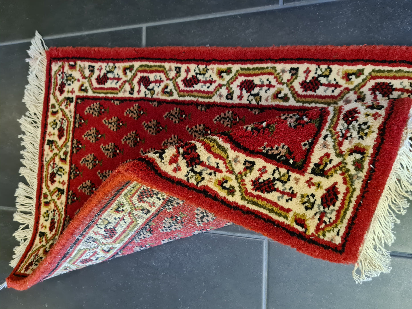 Edler Handgeknüpfter Perser Teppich Orientteppich Sarough Mir 61x41cm