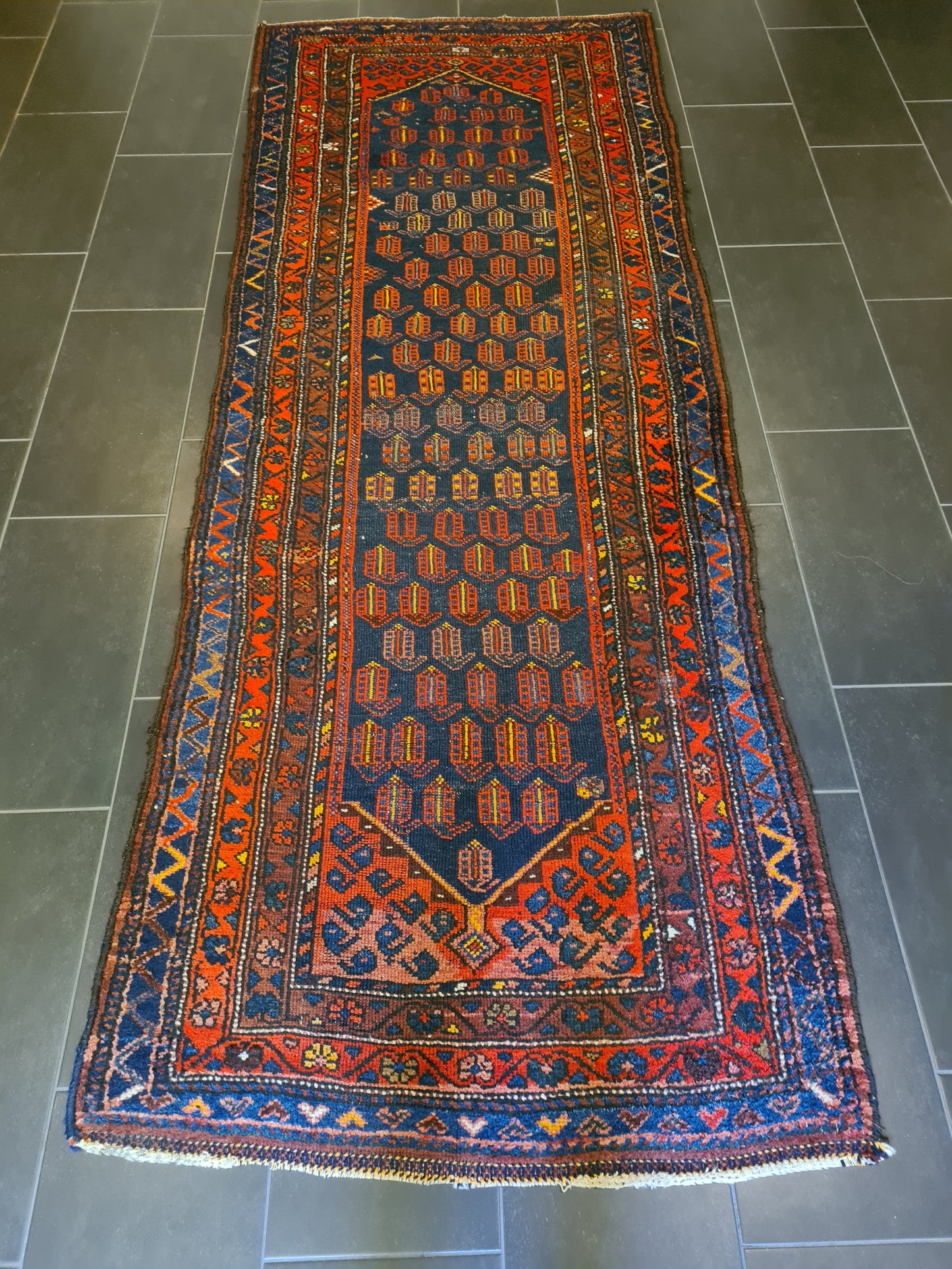 Antiker Handgeknüpfter Perser Teppich Bidjar Orientteppich 301x11cm