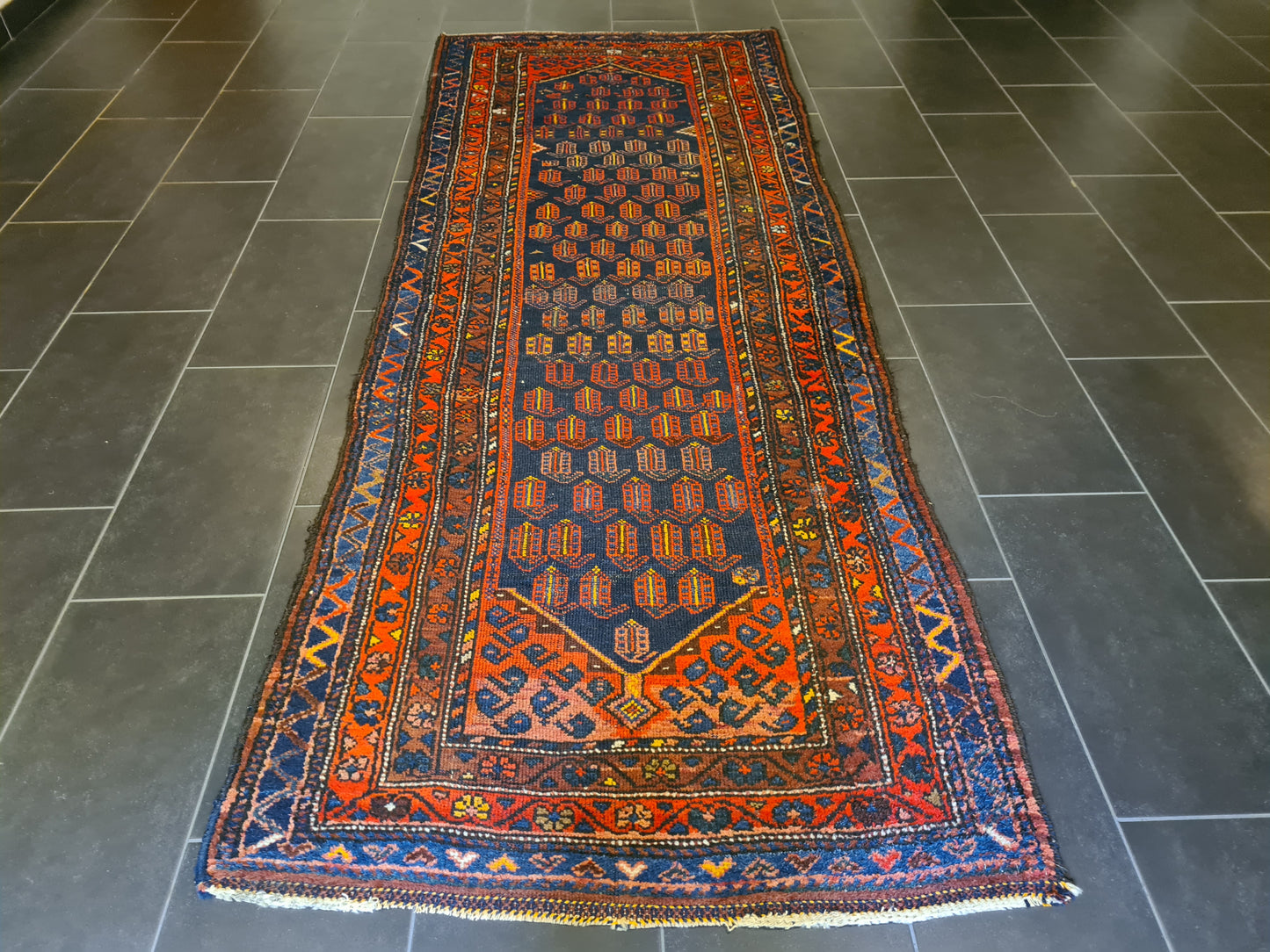 Antiker Handgeknüpfter Perser Teppich Bidjar Orientteppich 301x11cm