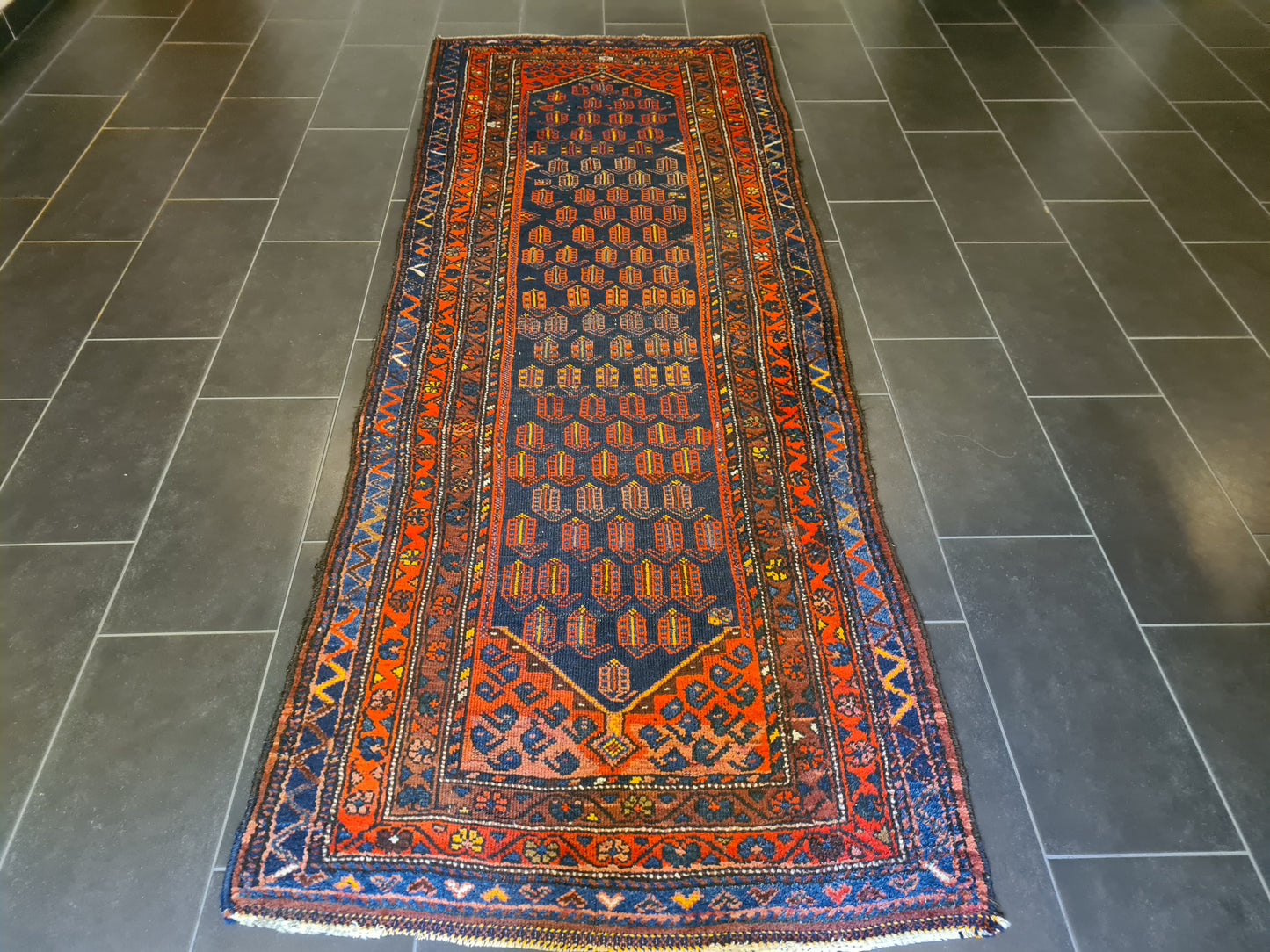 Antiker Handgeknüpfter Perser Teppich Bidjar Orientteppich 301x11cm