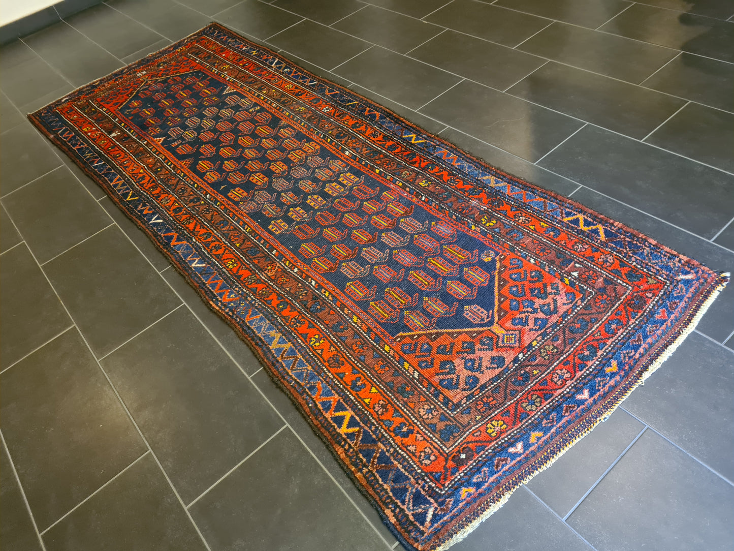 Antiker Handgeknüpfter Perser Teppich Bidjar Orientteppich 301x11cm