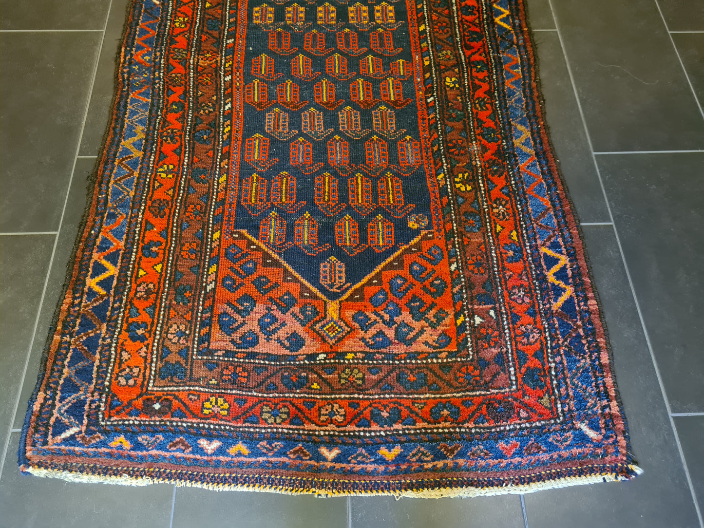 Antiker Handgeknüpfter Perser Teppich Bidjar Orientteppich 301x11cm