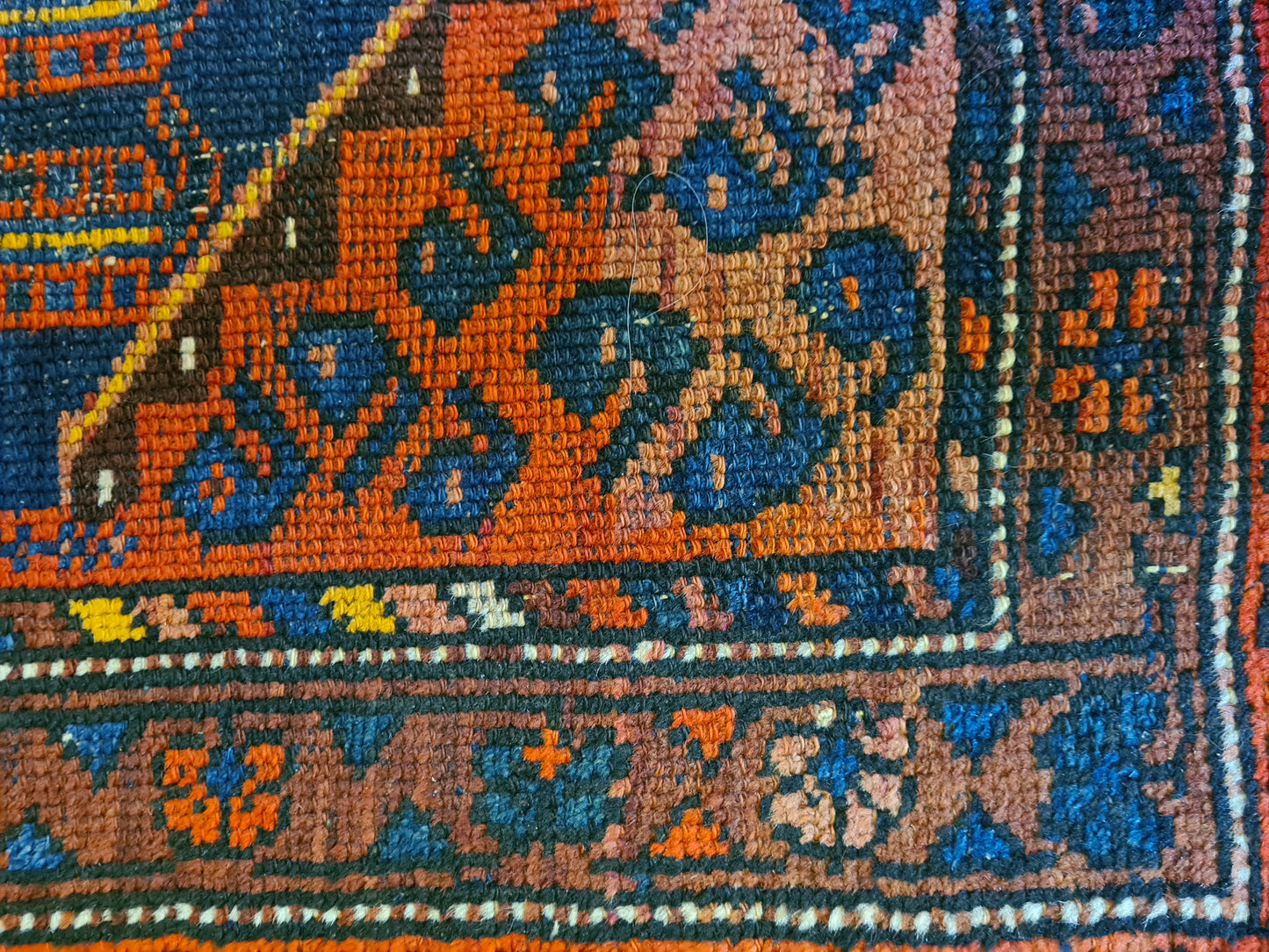 Antiker Handgeknüpfter Perser Teppich Bidjar Orientteppich 301x11cm