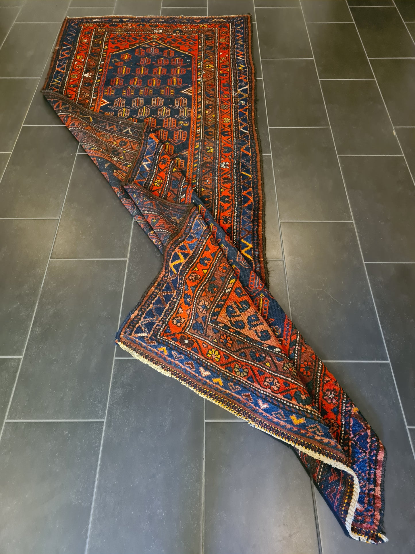 Antiker Handgeknüpfter Perser Teppich Bidjar Orientteppich 301x11cm