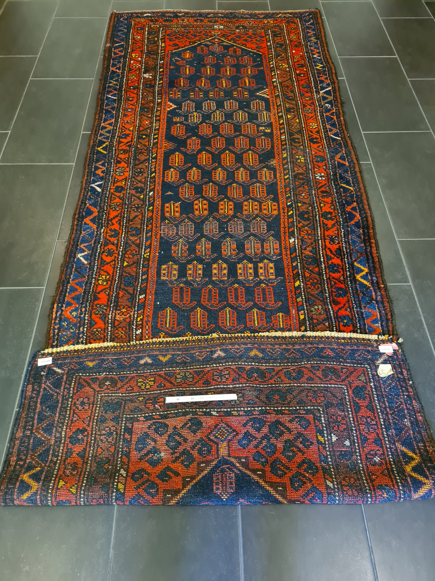 Antiker Handgeknüpfter Perser Teppich Bidjar Orientteppich 301x11cm