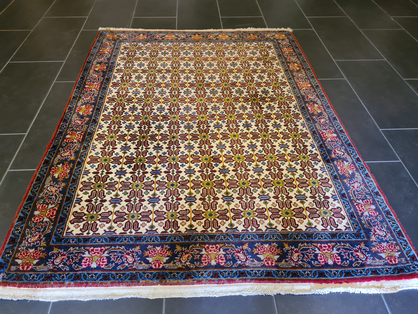 Hochwertiger Handgeknüpfter Perser Teppich Bidjar Orientteppich 165x125cm