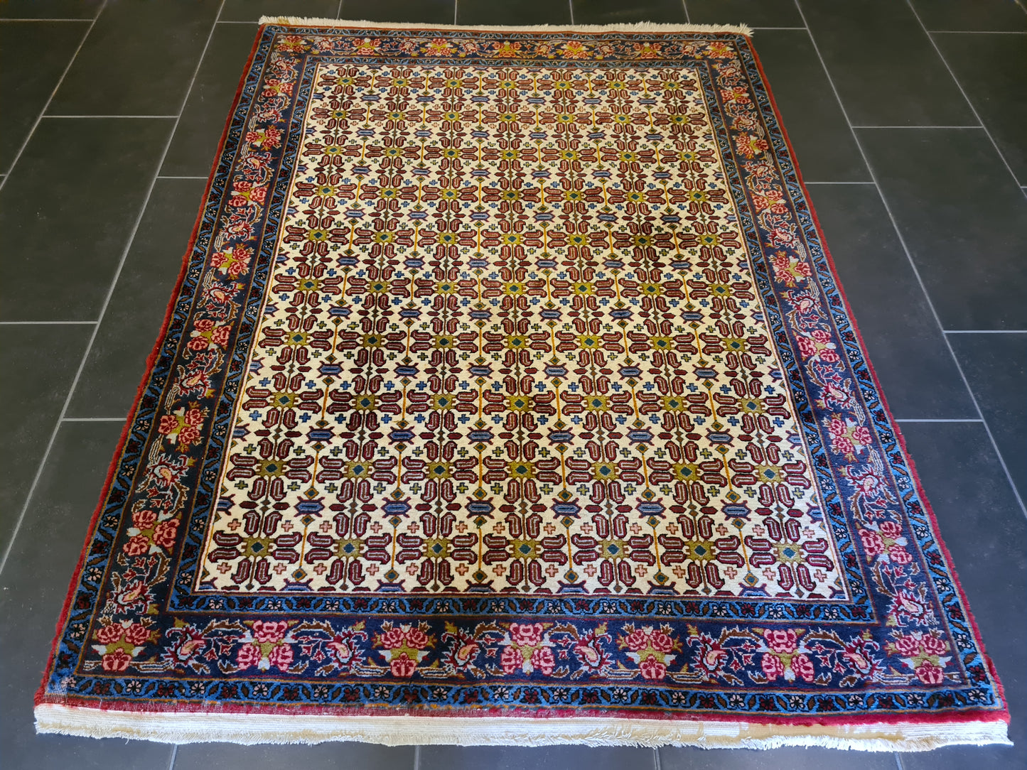 Hochwertiger Handgeknüpfter Perser Teppich Bidjar Orientteppich 165x125cm