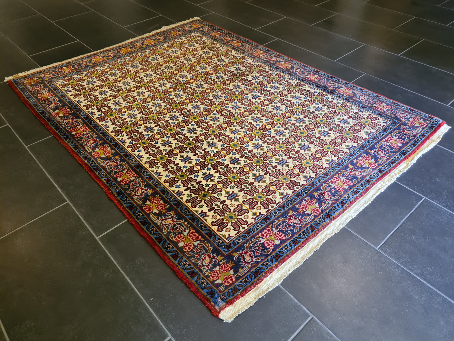 Hochwertiger Handgeknüpfter Perser Teppich Bidjar Orientteppich 165x125cm