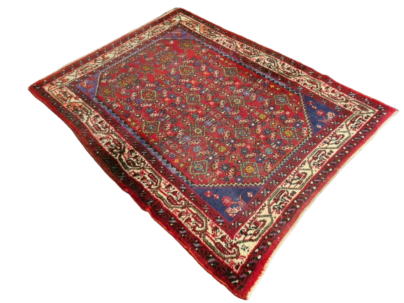 Antiker Handgeknüpfter Perserteppich Hamedan Orientteppich 152x114cm