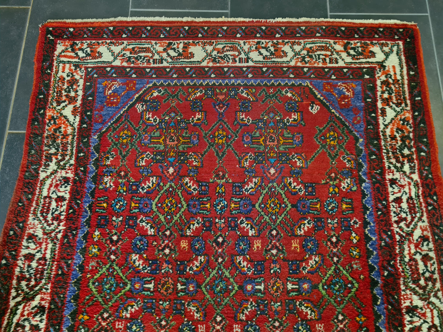 Antiker Handgeknüpfter Perserteppich Hamedan Orientteppich 152x114cm