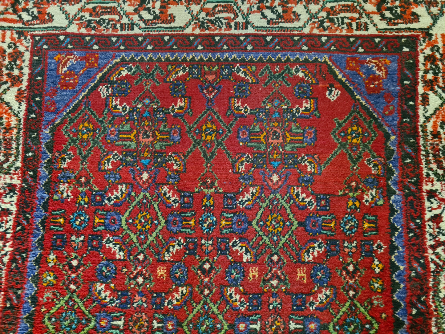 Antiker Handgeknüpfter Perserteppich Hamedan Orientteppich 152x114cm