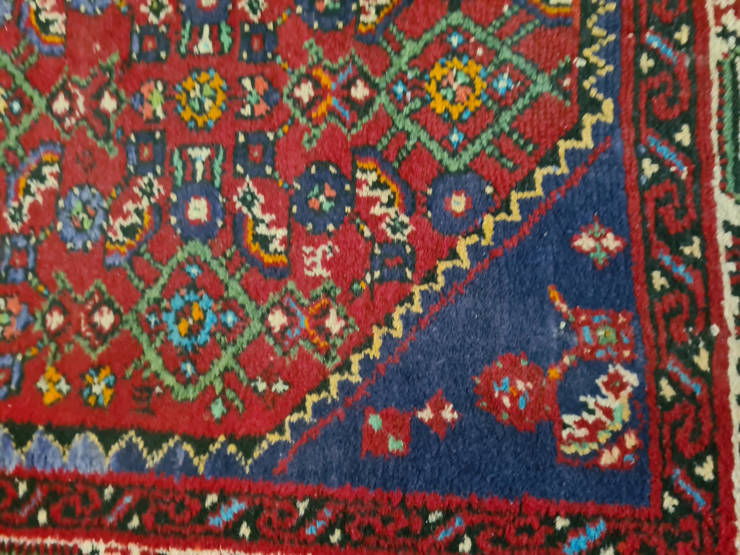 Antiker Handgeknüpfter Perserteppich Hamedan Orientteppich 152x114cm