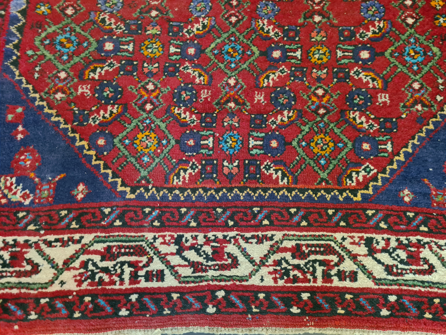 Antiker Handgeknüpfter Perserteppich Hamedan Orientteppich 152x114cm