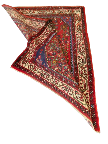 Antiker Handgeknüpfter Perserteppich Hamedan Orientteppich 152x114cm