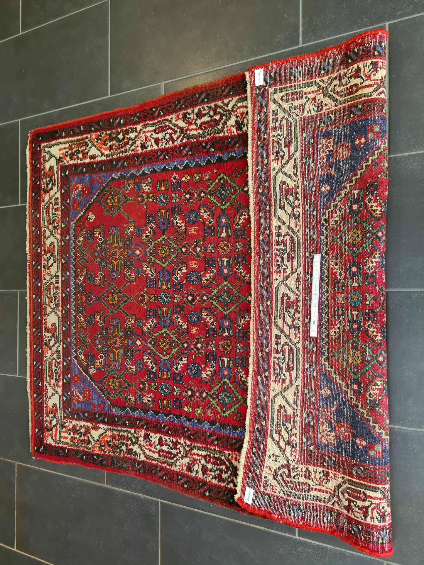 Antiker Handgeknüpfter Perserteppich Hamedan Orientteppich 152x114cm