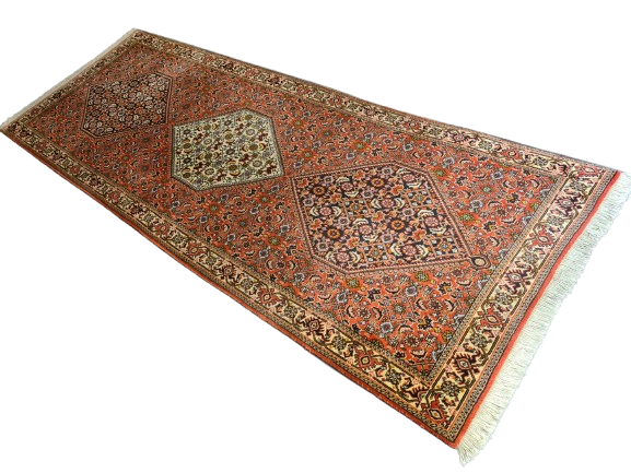 Hochwertiger Handgeknüpfter Perser Teppich Bidjar Orientteppich 250x90cm