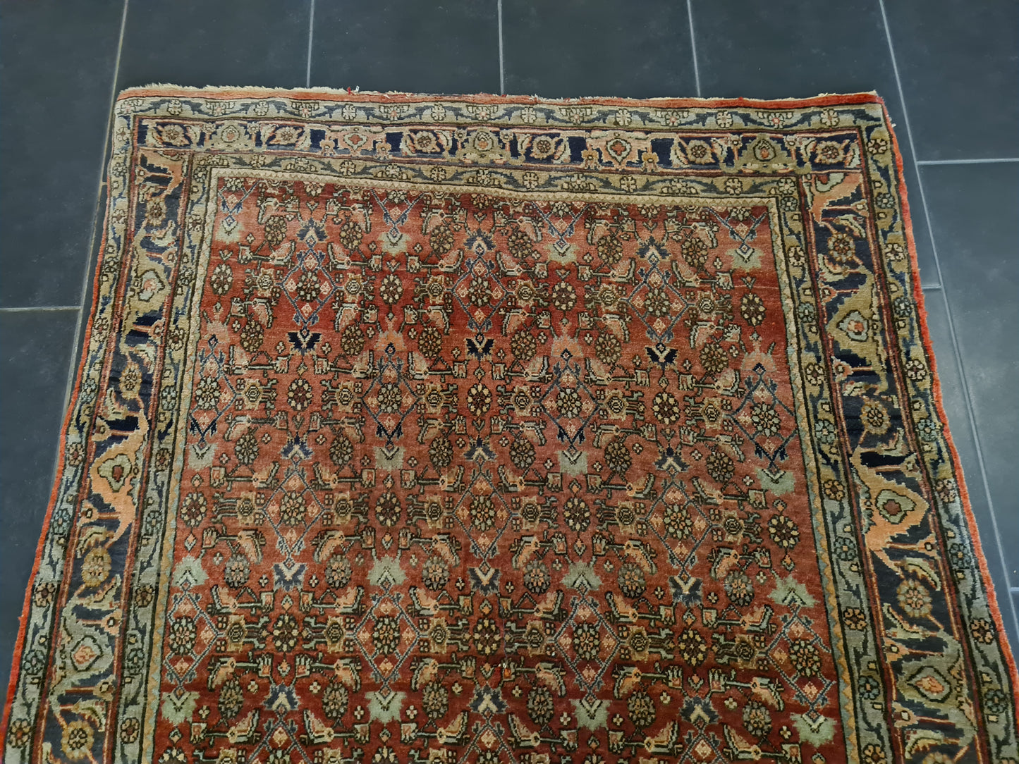 Antiker Handgeknüpfter Bidjar Perser Teppich Orientteppich 170x121cm