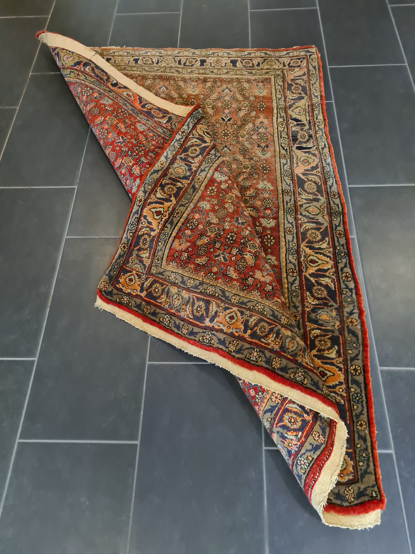 Antiker Handgeknüpfter Bidjar Perser Teppich Orientteppich 170x121cm