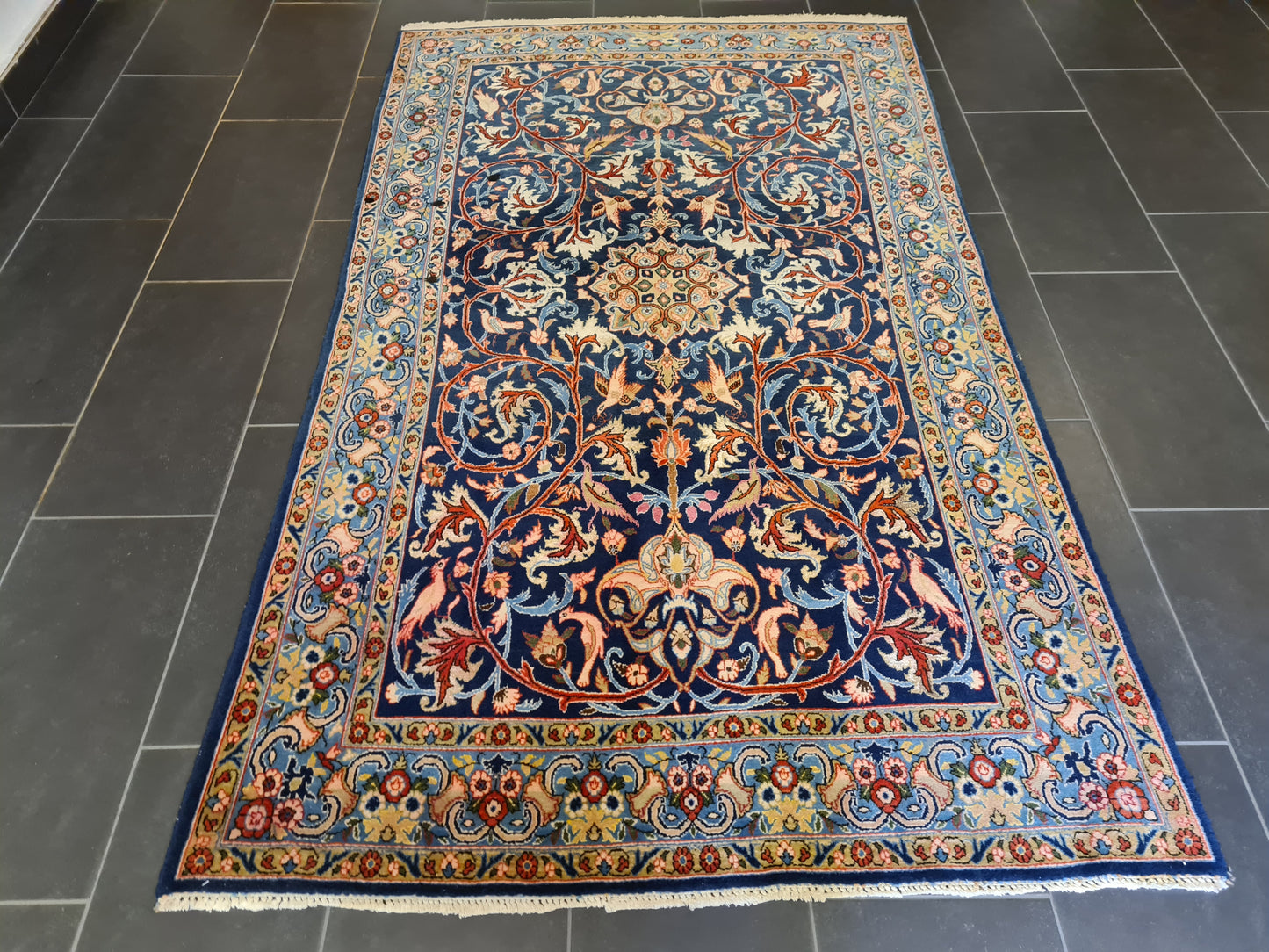 Königlicher Handgeknüpfter Perser Teppich Sarough Orientteppich 228x135cm