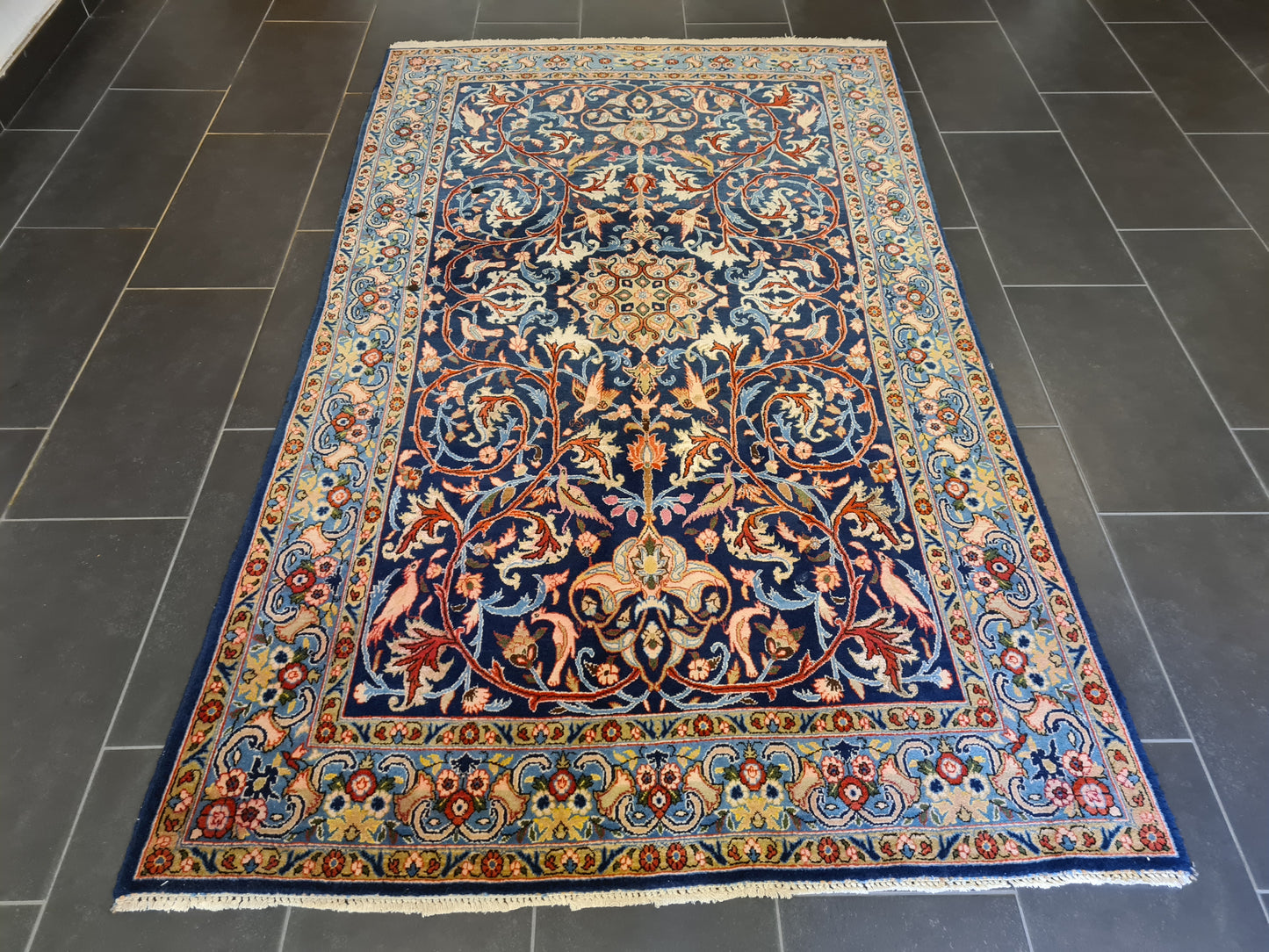 Königlicher Handgeknüpfter Perser Teppich Sarough Orientteppich 228x135cm