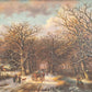 Ölgemälde Gemälde Winterlandschaft Hermanus Koekkoek jr. (1836-1909)