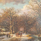 Ölgemälde Gemälde Winterlandschaft Hermanus Koekkoek jr. (1836-1909)